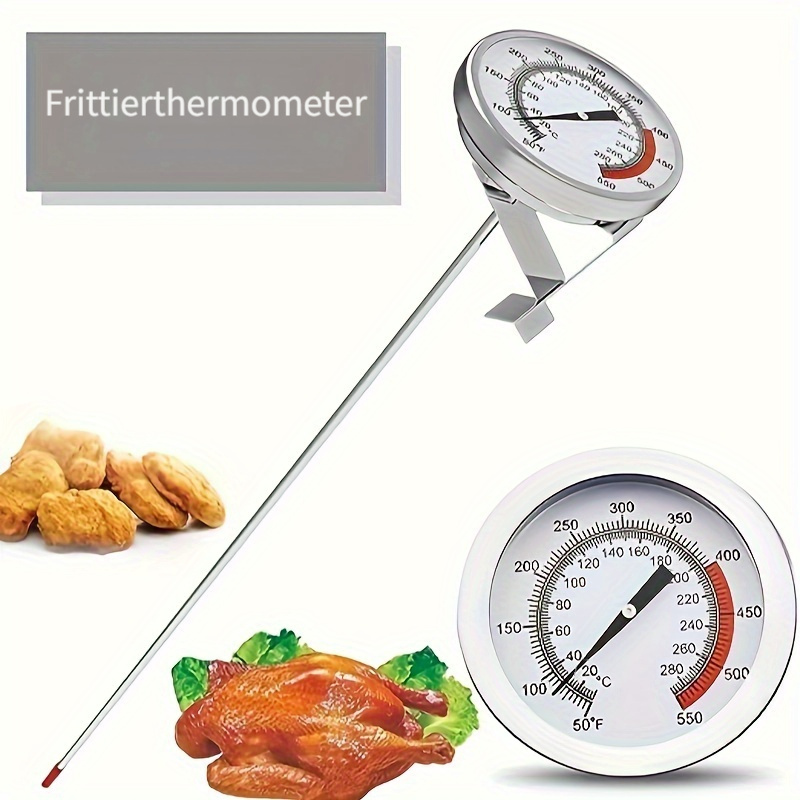Fleischthermometer mit Sonde - Instant Read Wasserdichte Küche Digital Food  Thermometer zum Kochen, Backen, Flüssigkeiten, Süßigkeiten, Grillen und  Fritteusen (1 Kuchen)