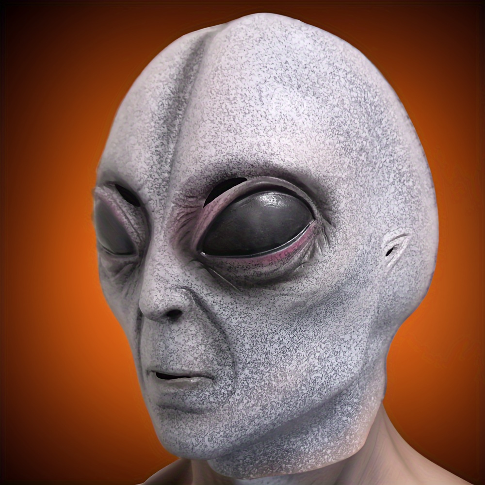 Halloween Costume Horror UFO Alien Latex Mask Creepy Party Cosplay Masks  Scary Aliens Head Props Mask