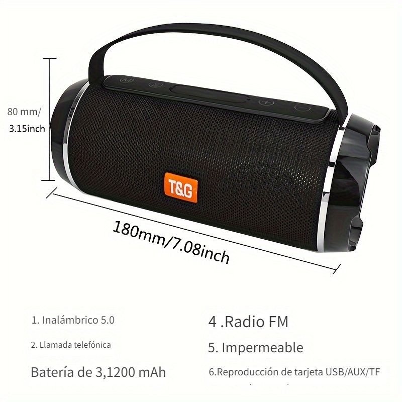 Altavoz Inalámbrico Portátil Llamada Hd 1200mah Tarjeta - Temu