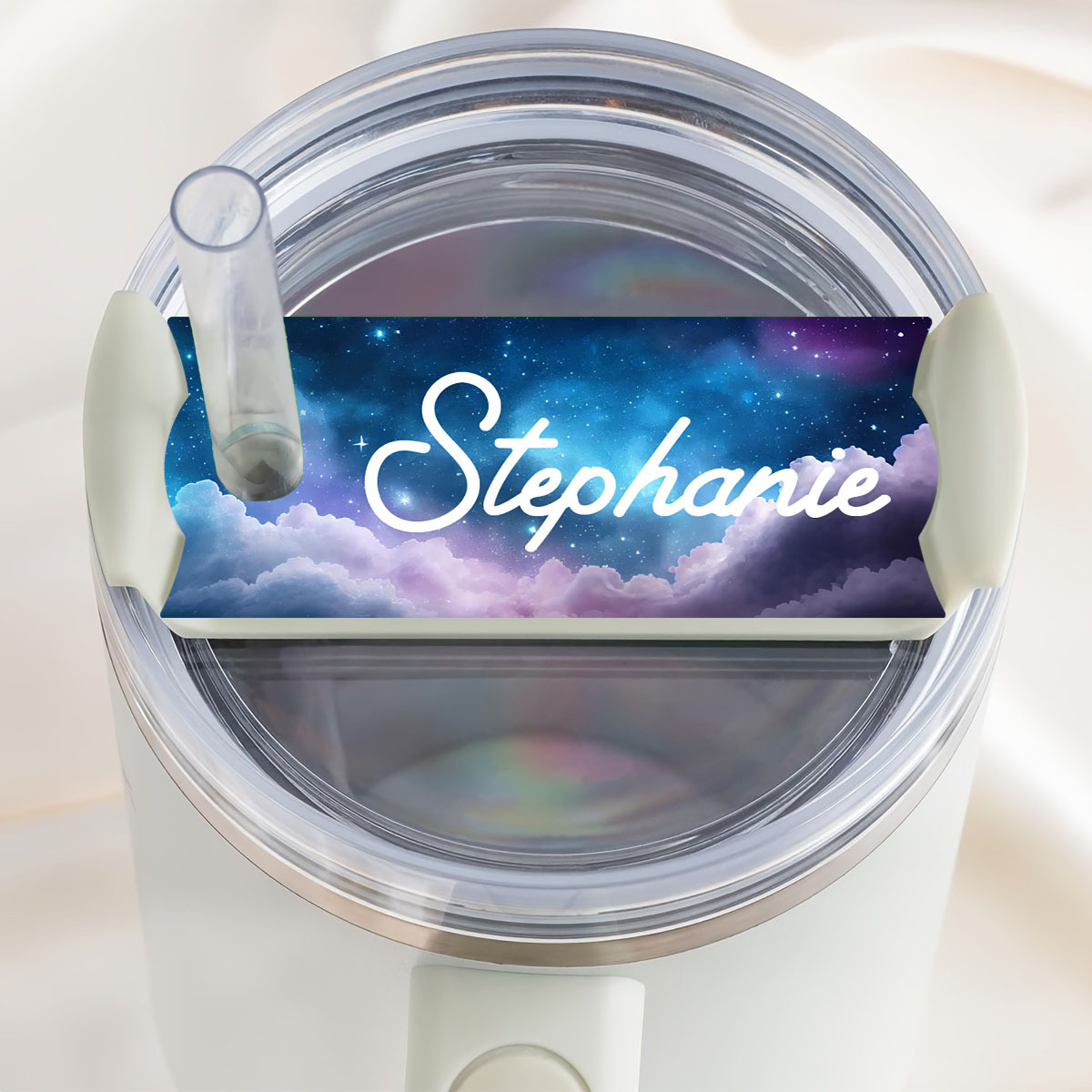 

Event Ready, Custom Acrylic Name Plate For Stanley Tumblers - Fits 20oz, 30oz, 40oz - Personalized Lid Accessory, No Batteries Required, Feather-free - Events & Parties