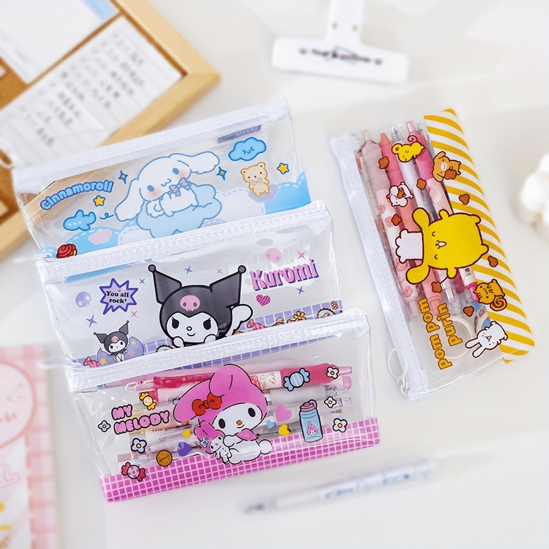 Cartoon Cute Pencil Box With Hello Kitty Kuromi - Temu New Zealand