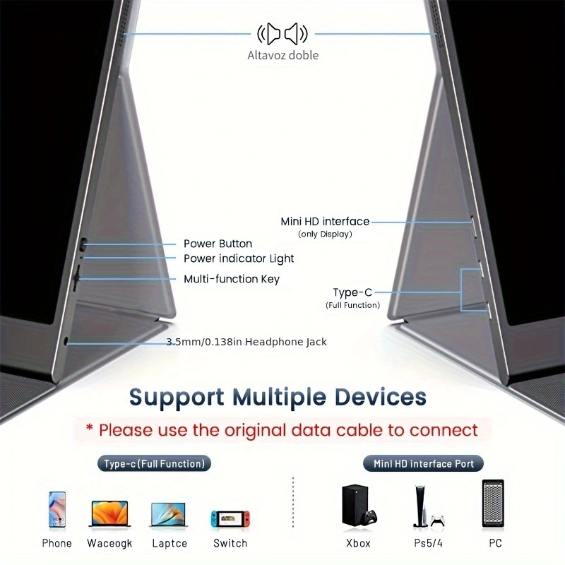 Monitor Pantalla Portátil Hd Ips 15 6 Pulgadas Monitor - Temu Mexico