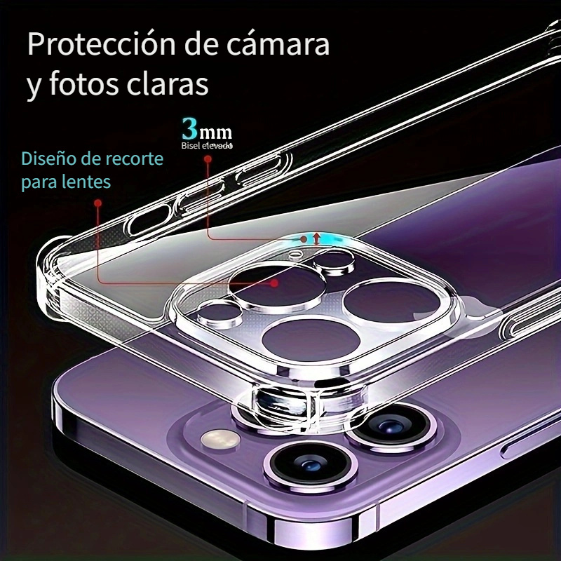 Funda transparente para iPhone 13 Pro Max, iPhone 13 Pro Max transparente,  ultra delgada, flexible TPU [resistente a los arañazos] Funda protectora de