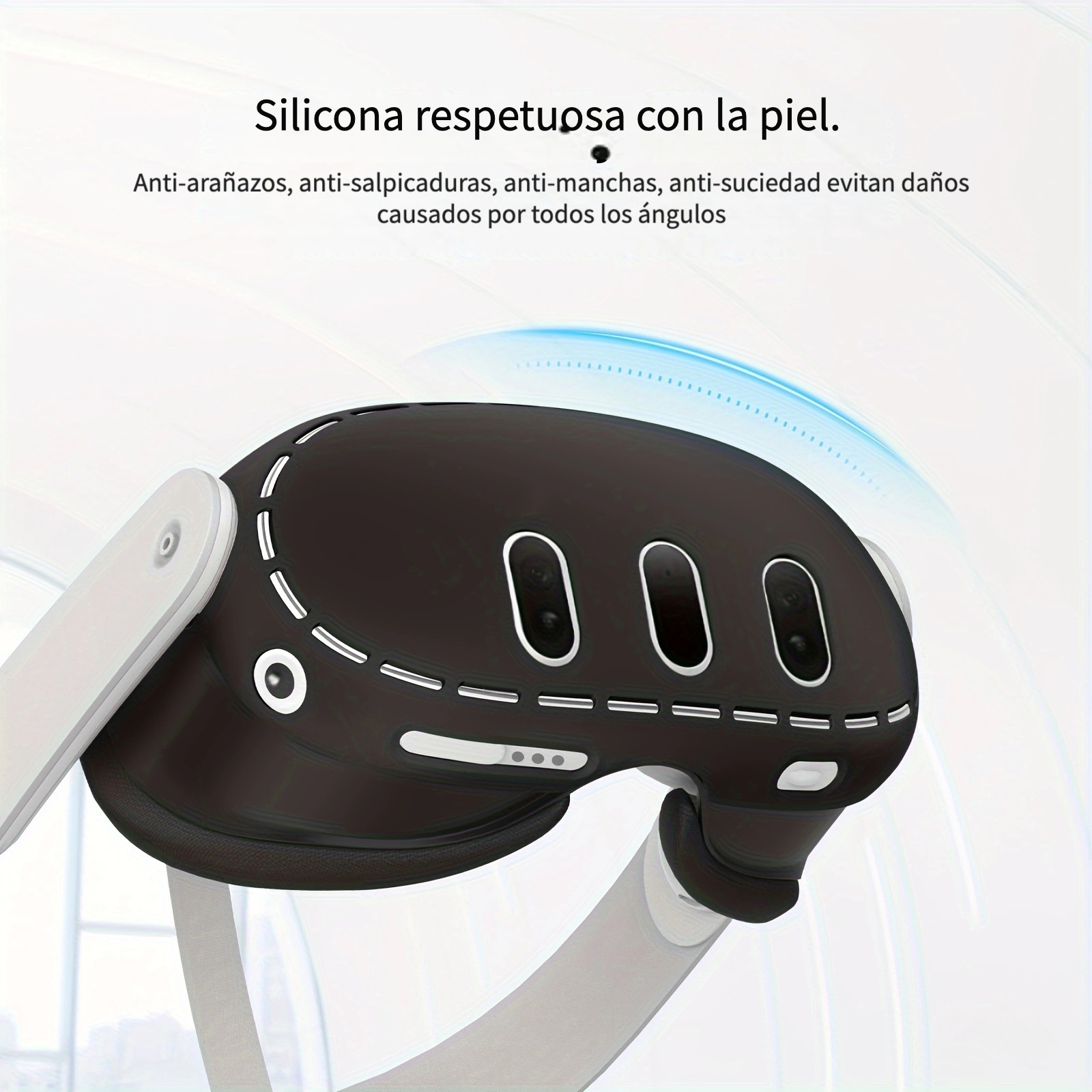 Funda protectora de silicona compatible Oculus Quest 3, cubierta