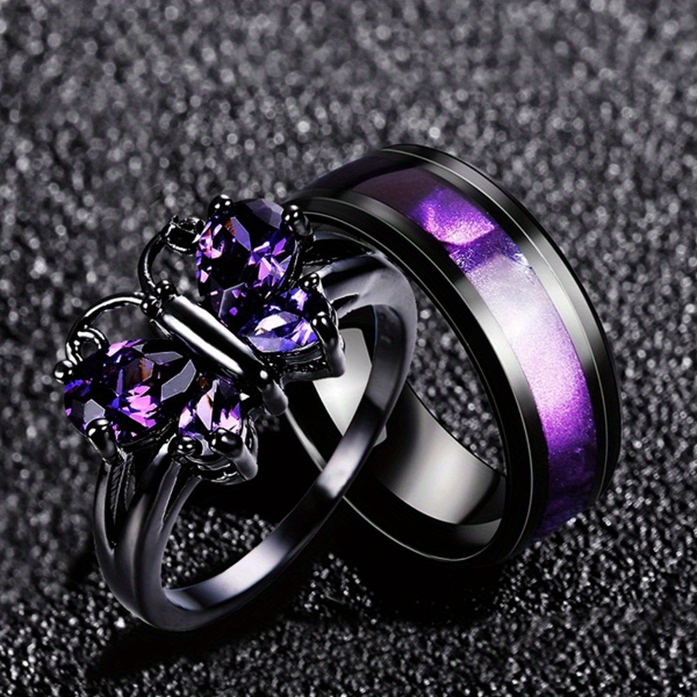 Black and purple deals ring