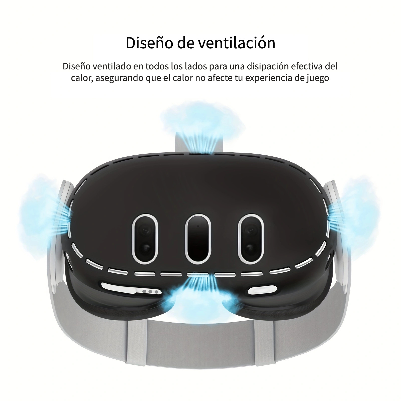 Funda De Silicona Para Accesorios Meta Quest 3, Cubierta Protectora Para  Auriculares VR Con Diseño De Agujeros Precisos, Anti Choque, Anti Rayones,  An