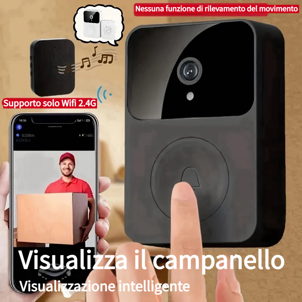 1pc (batteria Integrata) Smart Wifi Campanello Wireless - Temu Italy