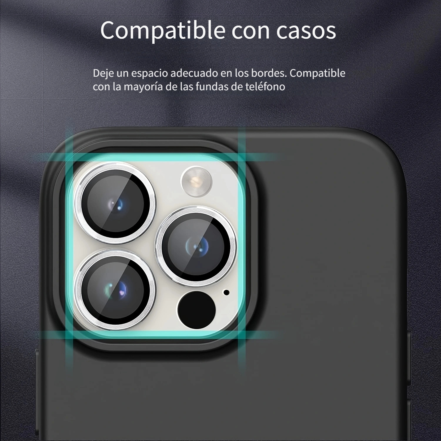 UniqueMe Protector de lente de cámara para iPhone 14 Pro Max/iPhone 14 Pro,  [fuerte absorción] anillo de metal individual cubierta de vidrio templado