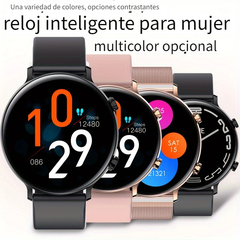 Reloj Inteligente Mujer Redondo con Llamadas Smartwatch con 360