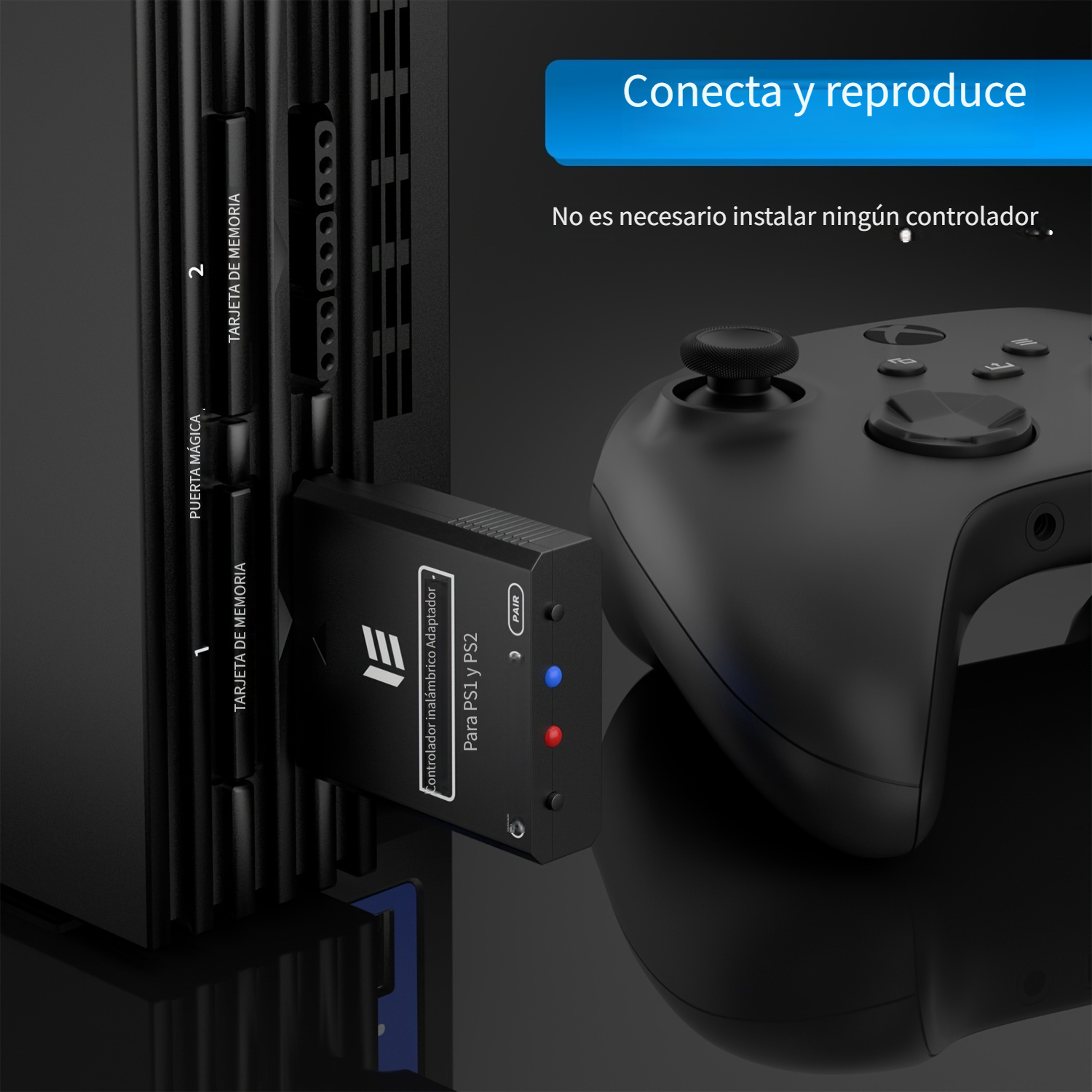 Conectar control de PS3 PS4 a un PS2 por USB 