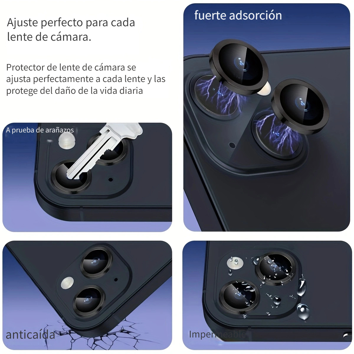 1 Juego Protector Lente Cámara Iphone 14 Plus 13 Pro Max 12 - Temu