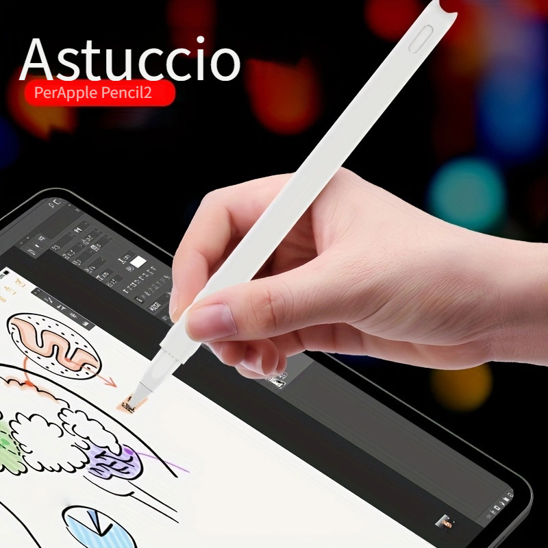 Acquista Custodia morbida in silicone Apple Pencil di seconda generazione  per iPad Custodia per matita Apple Pencil Custodia per penna touch screen  per iPad in pelle Accessori per iPad