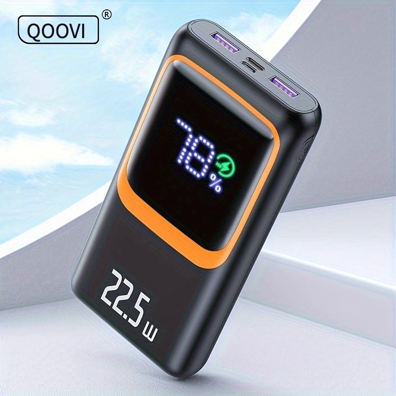 Qoovi Power Bank 20000mah Capacidad Batería Externa Grande - Temu