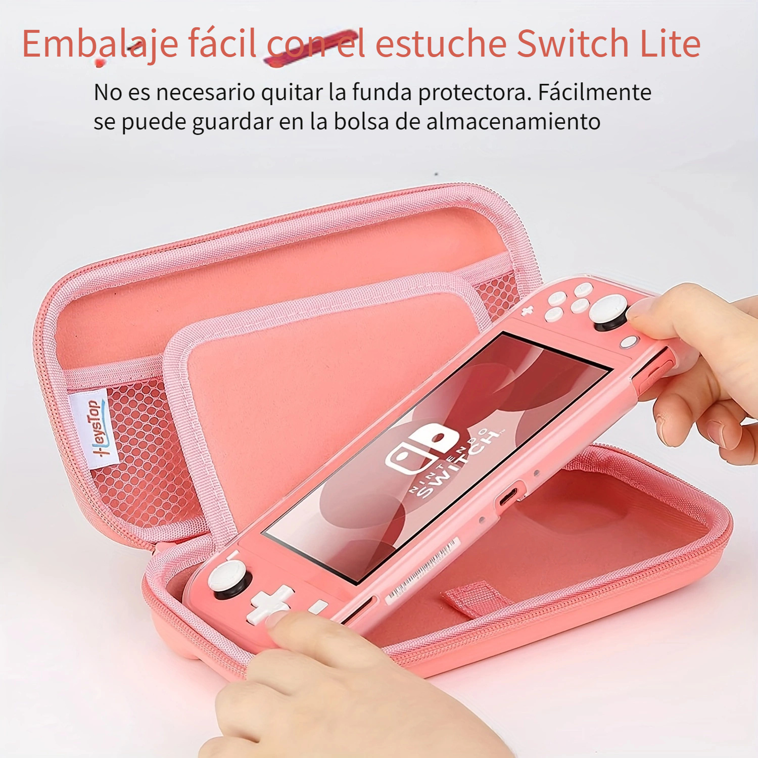 Funda de transporte para Nintendo Switch Lite – Funda de transporte  portátil con almacenamiento para juegos y accesorios Switch Lite