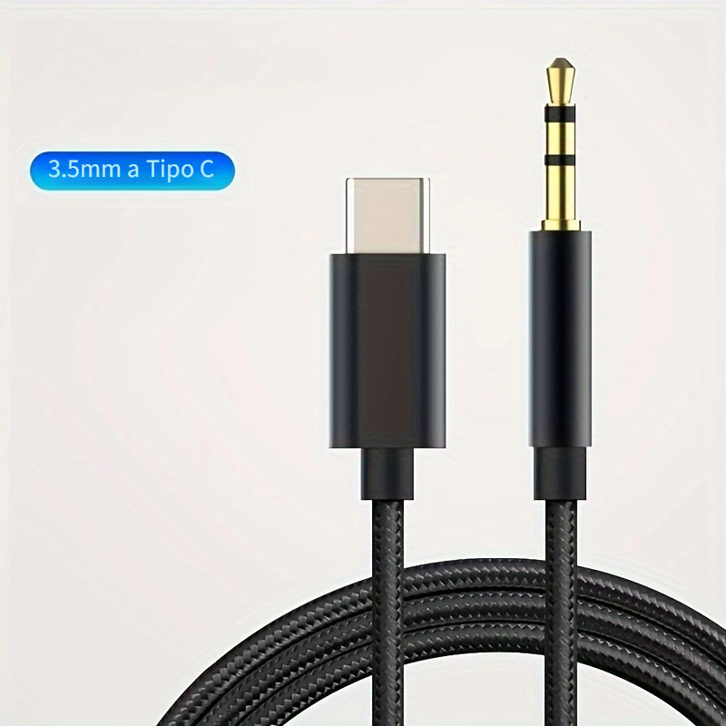 Cable auxiliar USB C (paquete de 2), tipo C macho a adaptador de 3.5mm