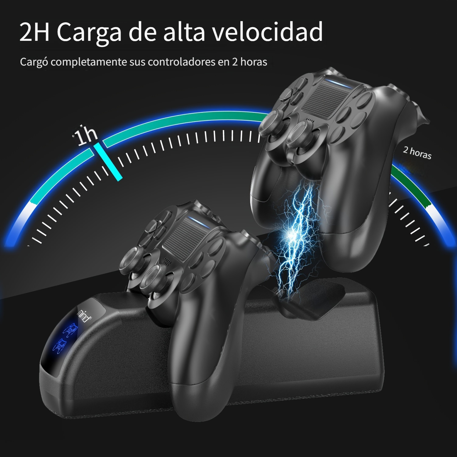  Estación de carga para controlador PS4, estación de carga para  controlador de PS4 OIVO de 1.8 horas, estación de carga de repuesto para cargador  Playstation 4 Dualshock 4 : Videojuegos