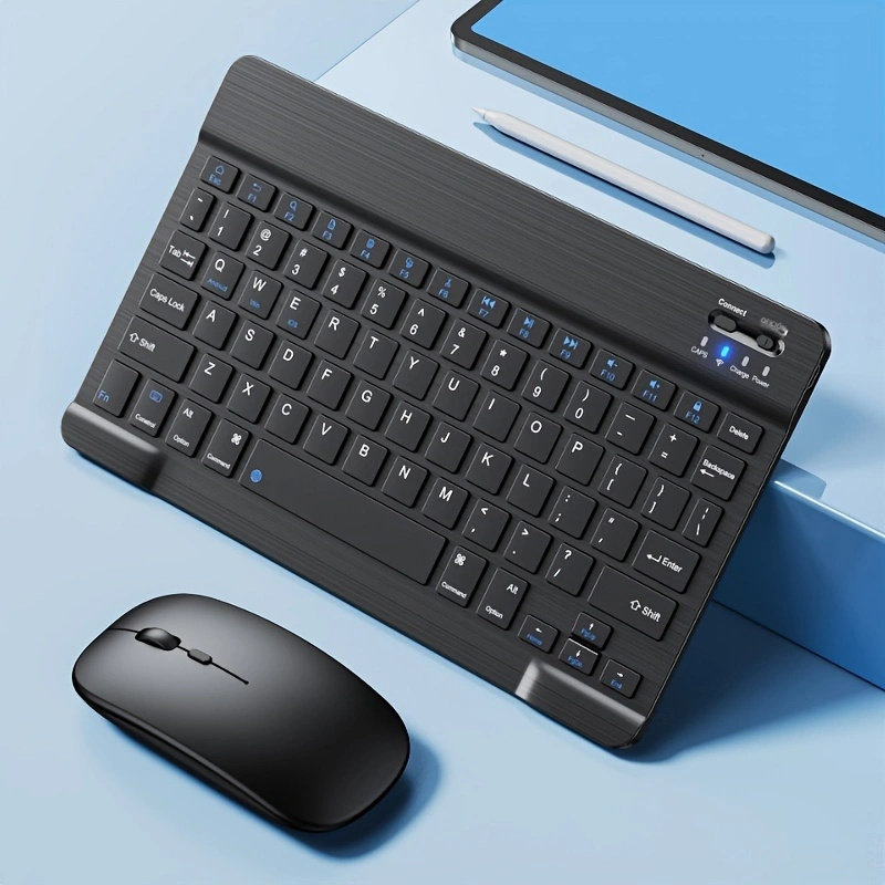 Yoidesu Teclado inalámbrico de 7 pulgadas con panel táctil, mini teclado  Bluetooth Touchpad, teclado ultrafino para tabletas, teléfonos  inteligentes