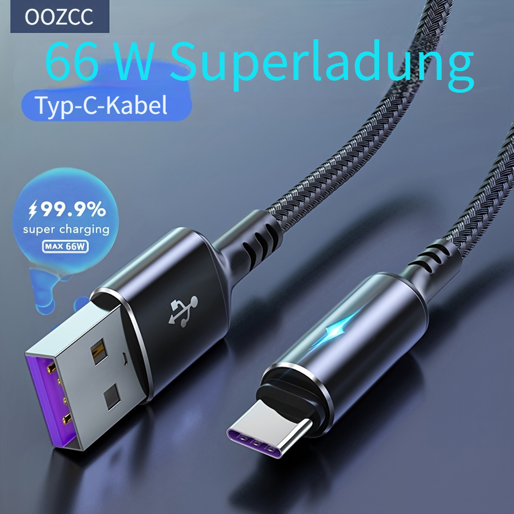 120W Schnellladung Leuchtender Feder Autoladekabel Für USB - Temu Austria