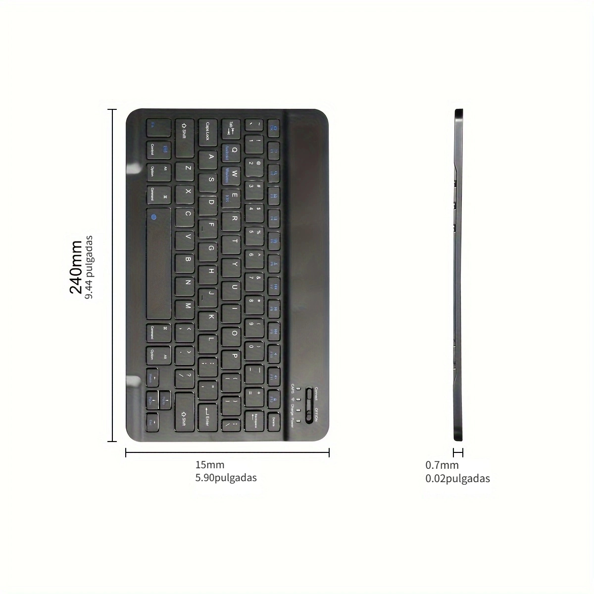 Teclado inalámbrico para iPad, Android, Windows, tabletas, smartphone,  mini, delgado, compacto, portátil, para iPhone, iPad, iMac, teléfono  celular