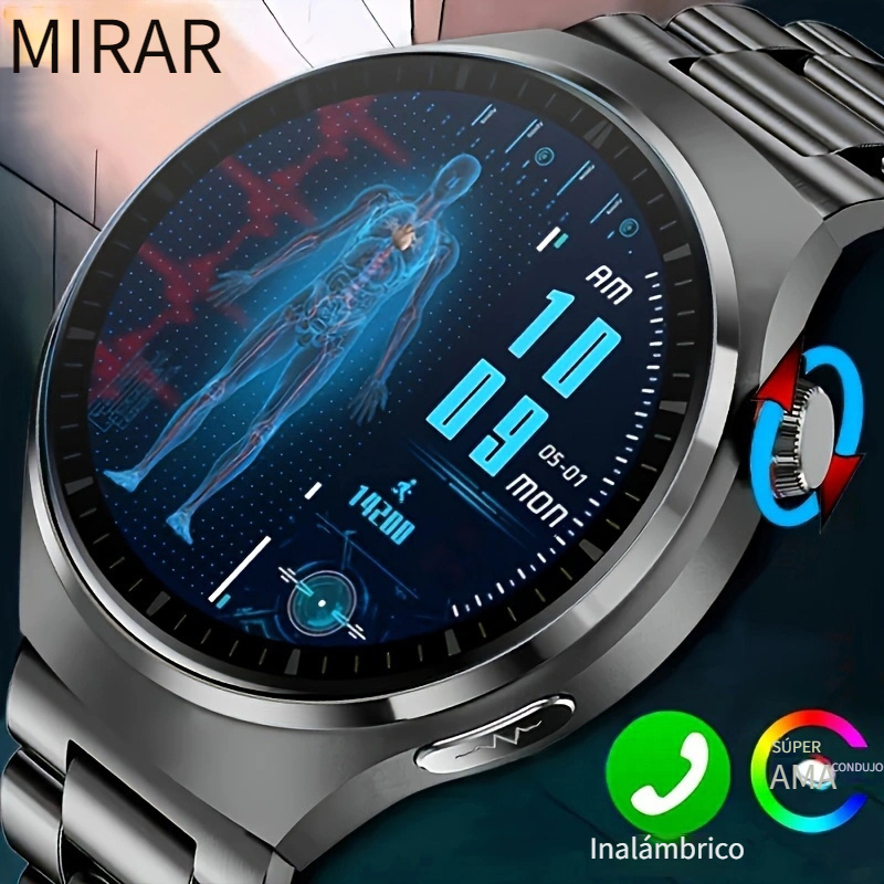 Reloj Inteligente Hombre con Llamadas y Voz de Alexa, 1.8 Smartwatch IP68  Reloj Deportivo Mujer con 100+ Modos Deportivos, Pulsera Actividad  Pulsómetro/Monitor de Sueño/Podómetro para Android iOS