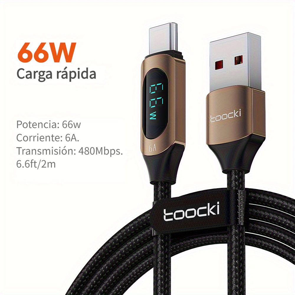 Toocki-Cable de carga rápida tipo C a tipo C, cargador de 100W, PD, USB C a USB  C, Cable de pantalla para Xiaomi POCO f3, Realme, Macbook y iPad