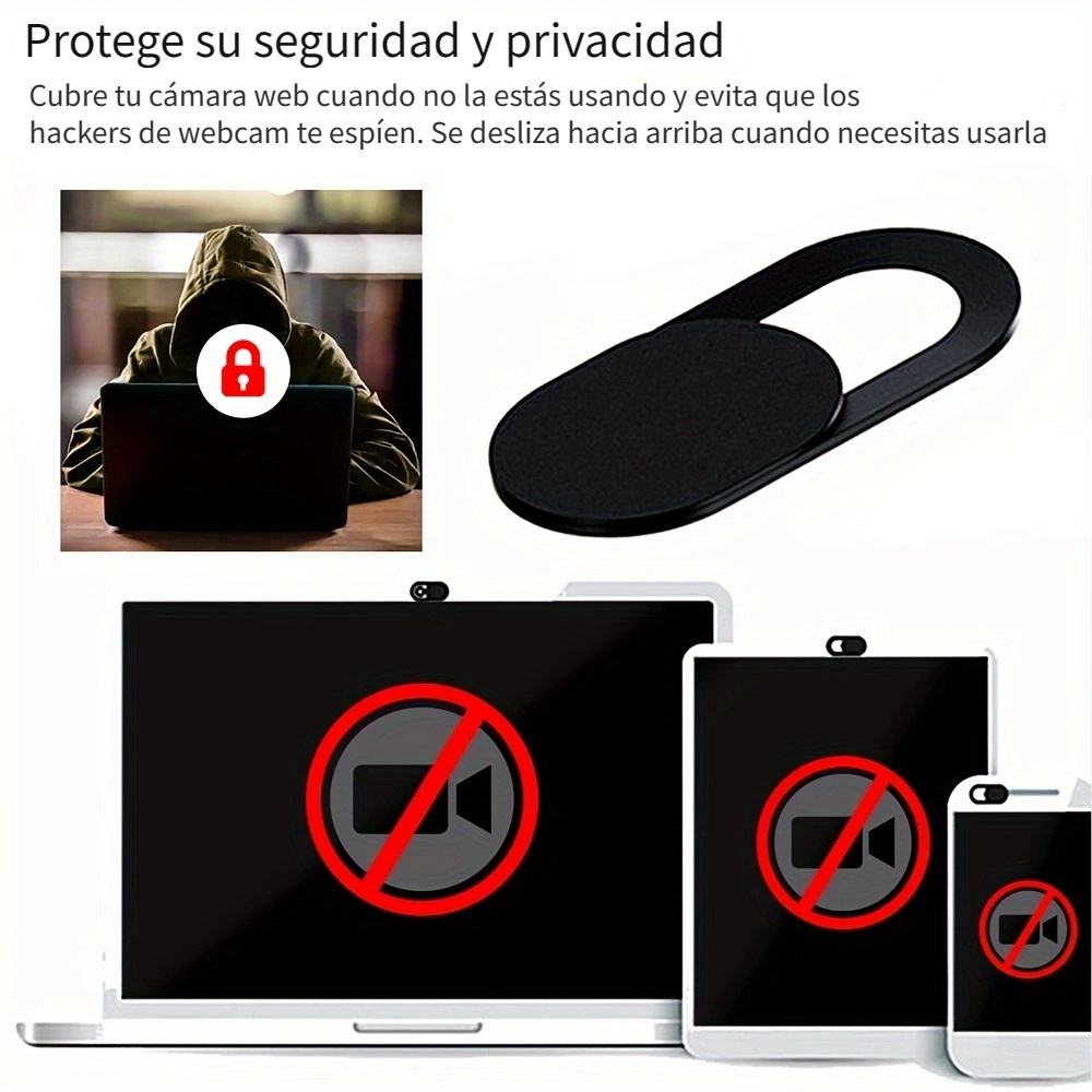 negro 6pcs ultra-delgado webcam cubre cámara web pegatina cubierta tapa  para portátil macbook teléfono celular pc