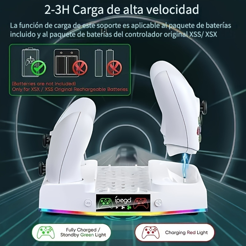 Base Refrigeración Para Xbox Series S Gancho Auriculares Rgb