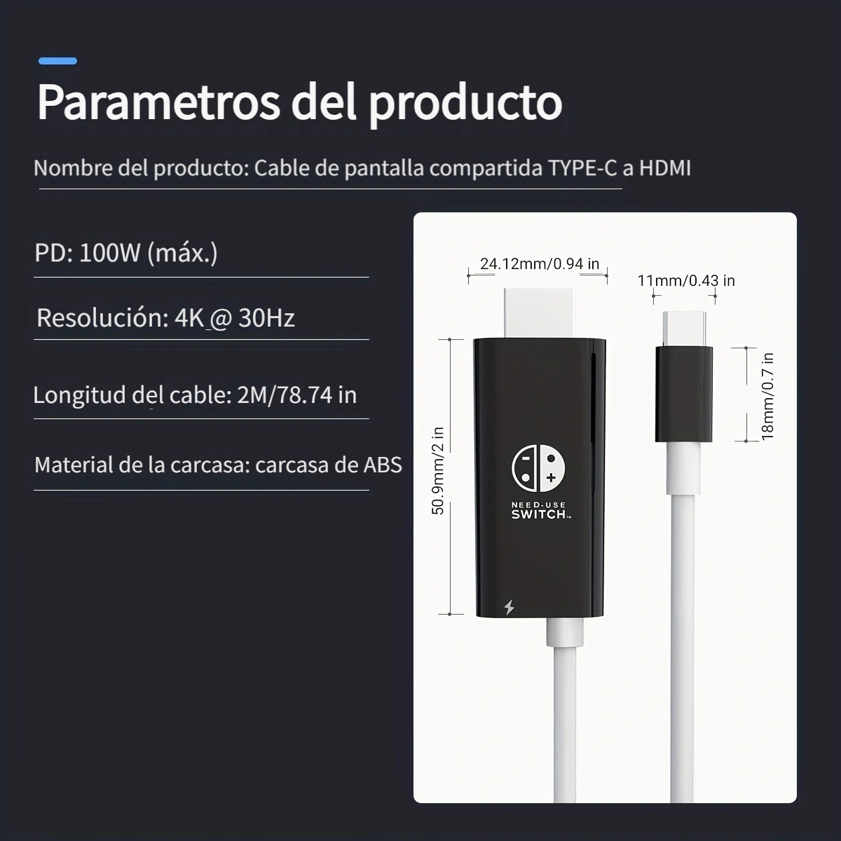 Conector de base de 1080P a HDMI, Cable adaptador de TV HDTV para