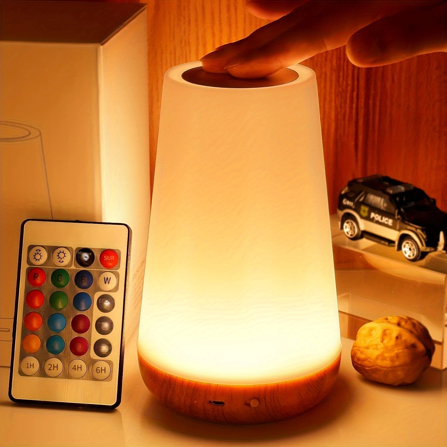 Lampe de chevet, lampes de table avec commande tactile, lampe de lecture à  intensité variable avec ports de charge USB, 3 températures de co