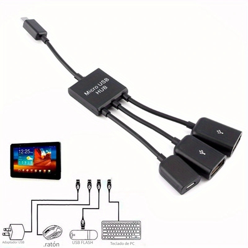 Cable Usb Otg, Micro Usb A Host Usb Para Celulares Y Tablets