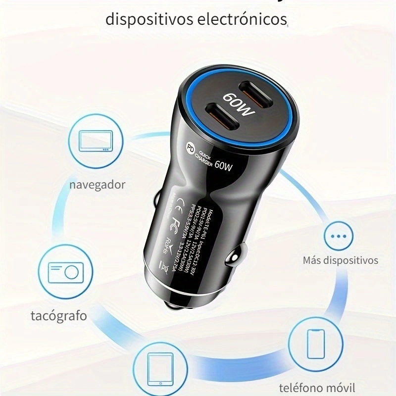 Cargador dual de coche Samsung USB-A 15 W - Cargador para teléfono