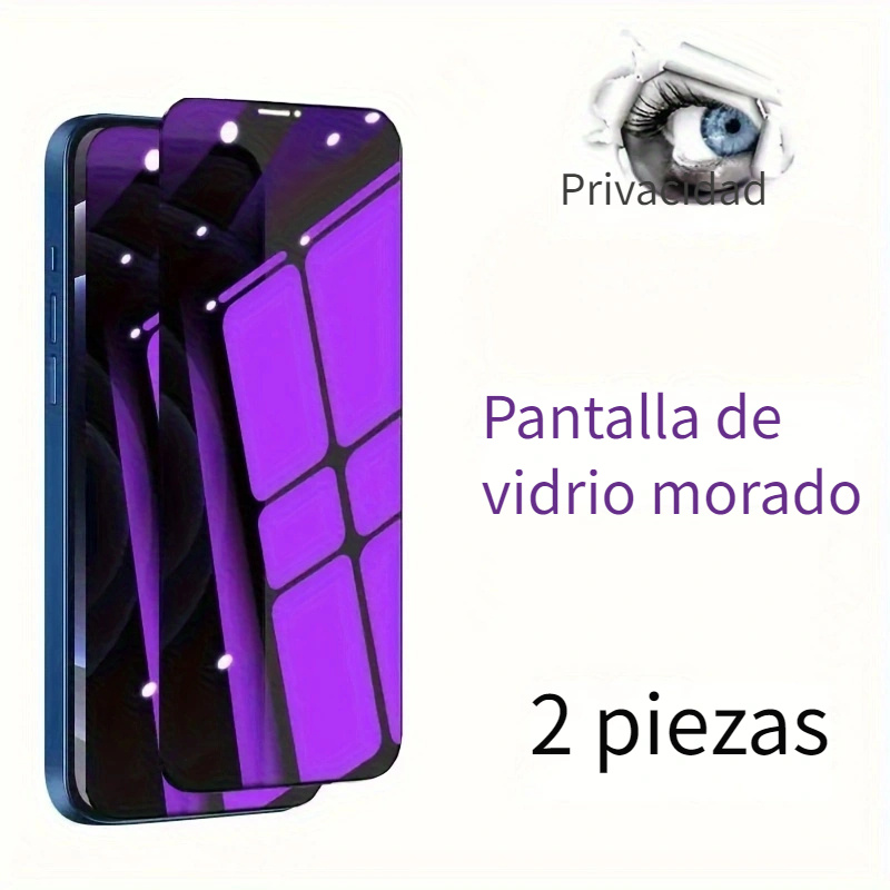 3 Piezas Protector Pantalla Vidrio Templado Privacidad Anti - Temu Mexico