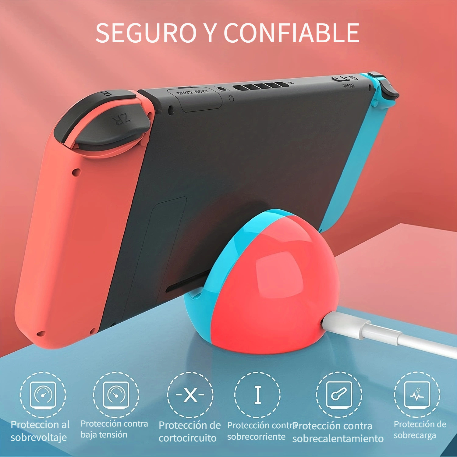 CARGADOR PARA LA CONSOLA NINTENDO SWITCH, LITE, REPUESTO USB TIPO