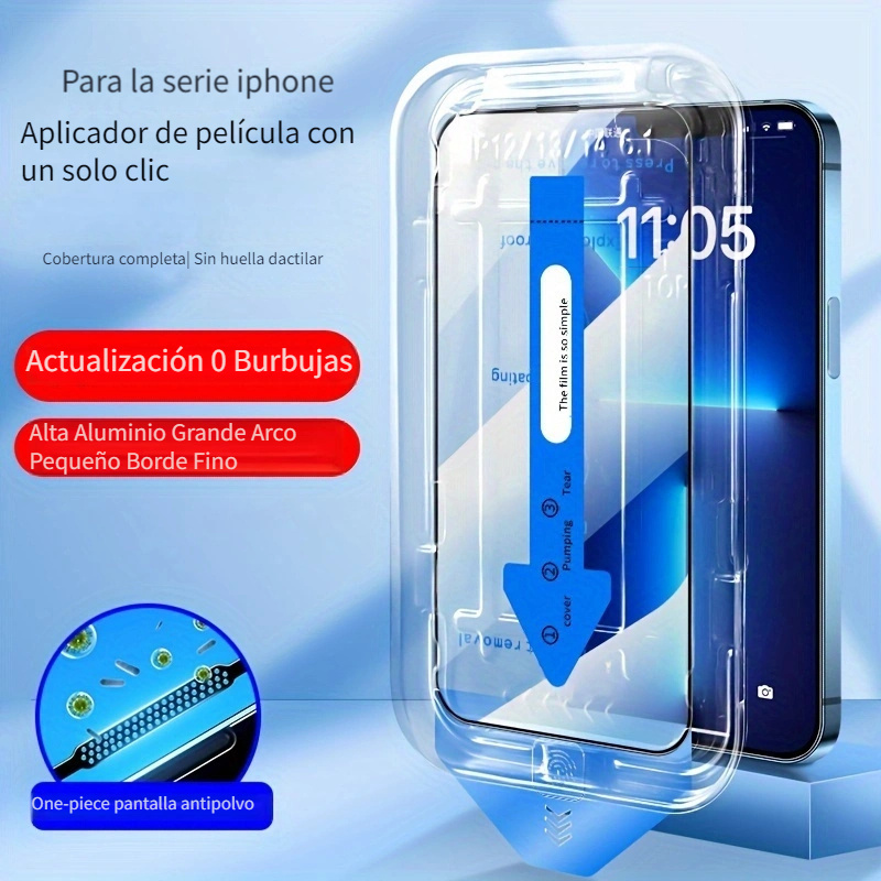 Protector Pantalla Instalación Sin Polvo Solo Clic Iphone 14 - Temu Chile