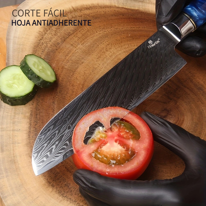nCamp Cuchillo plegable de preparación de alimentos – Cuchillo Santoku  premium, utilidad japonesa clásica, cuchillo de cocina al aire libre con  hoja