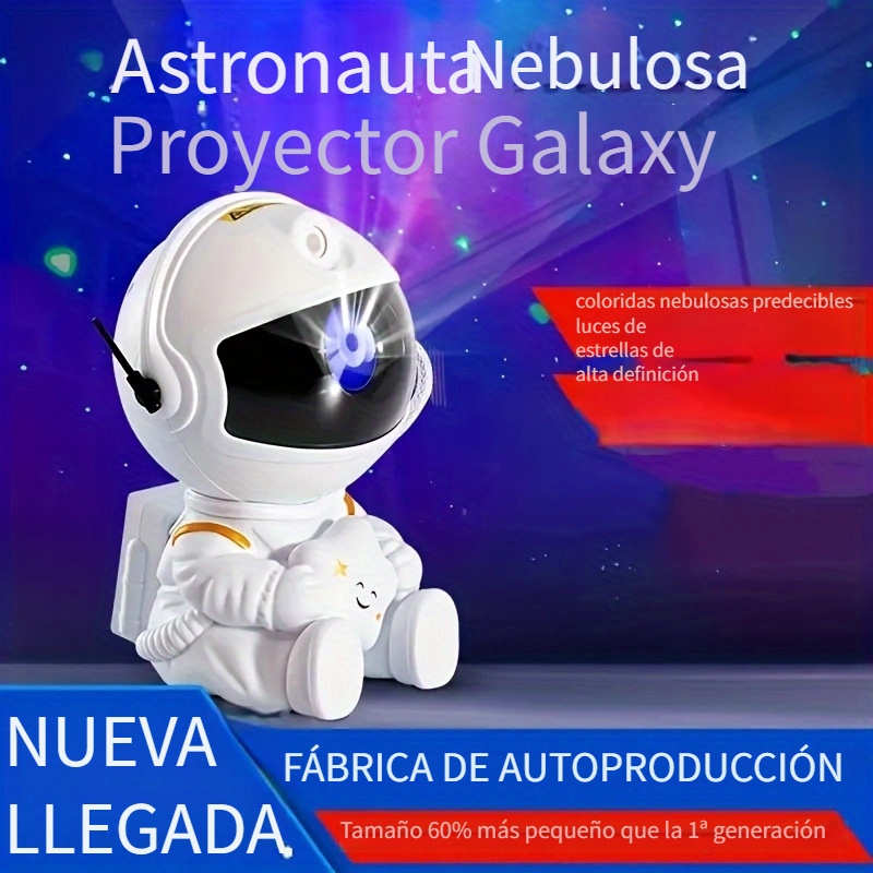 Proyector Astronauta Cielo Estrellado Galaxia Rgb Luces Led