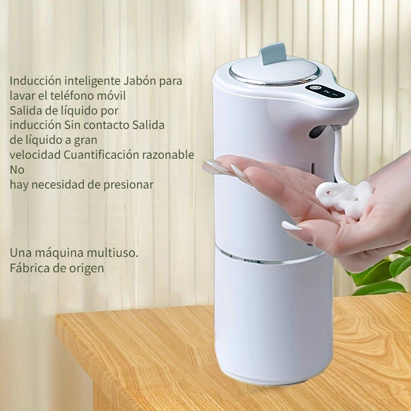 Dispensador automático de jabón con sensor de manos.