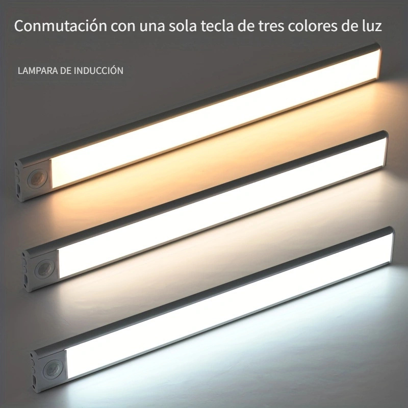 Luz de Armario Con Sensor de Movimiento, Luces LED Ultrafinas De 16  Pulgadas y 3 Colores