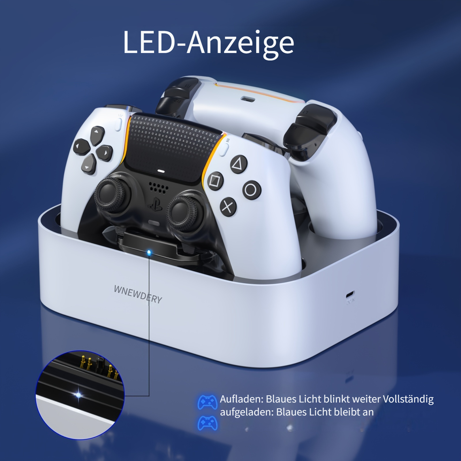 Controller Ladegerät LED Dock Kühler Für Sony PS5 Konsole Unterstützung  Basis Spiel Controller Halterung Gaming Zubehör