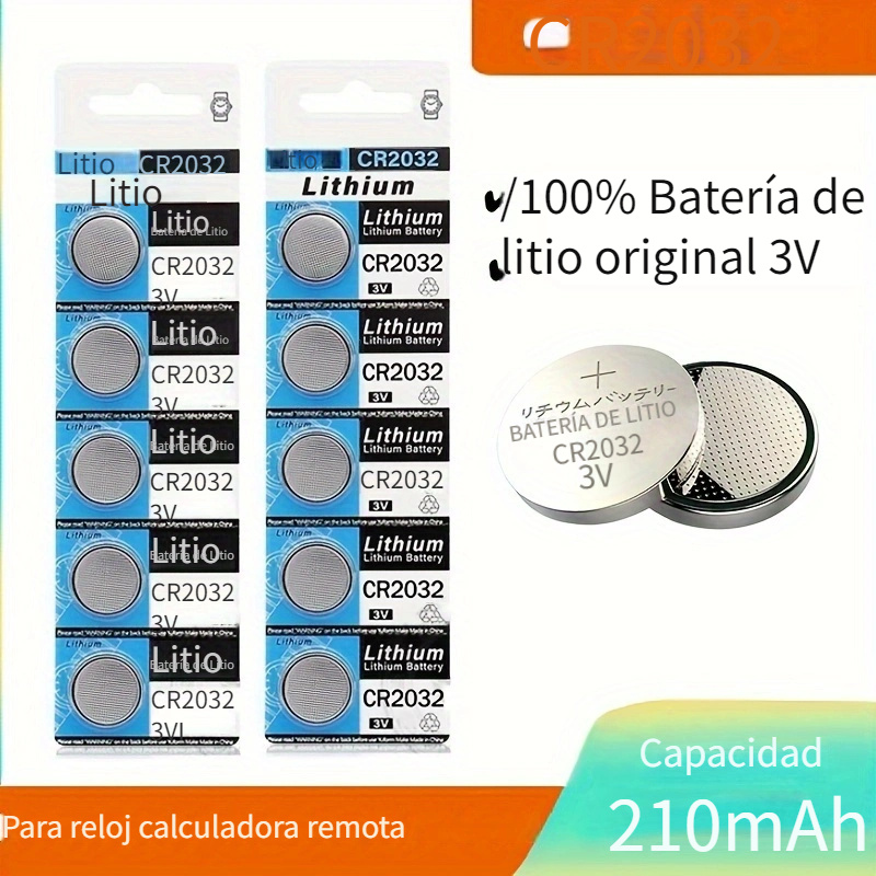 Batería de litio CR2032