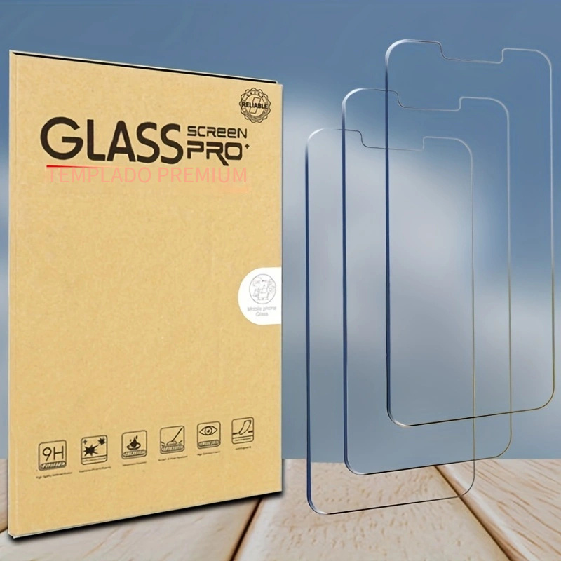 Kit para iPhone 14 Plus, 3 piezas Protector de pantalla en cristal