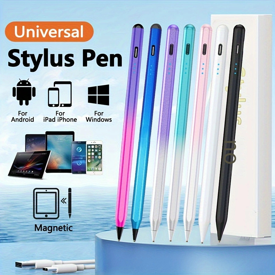 Bolígrafo para tableta Samsung, lápiz capacitivo con punta de disco y tapa  magnética compatible con Apple iPad pro/iPad 6/7/8th/iPhone, Samsung Galaxy