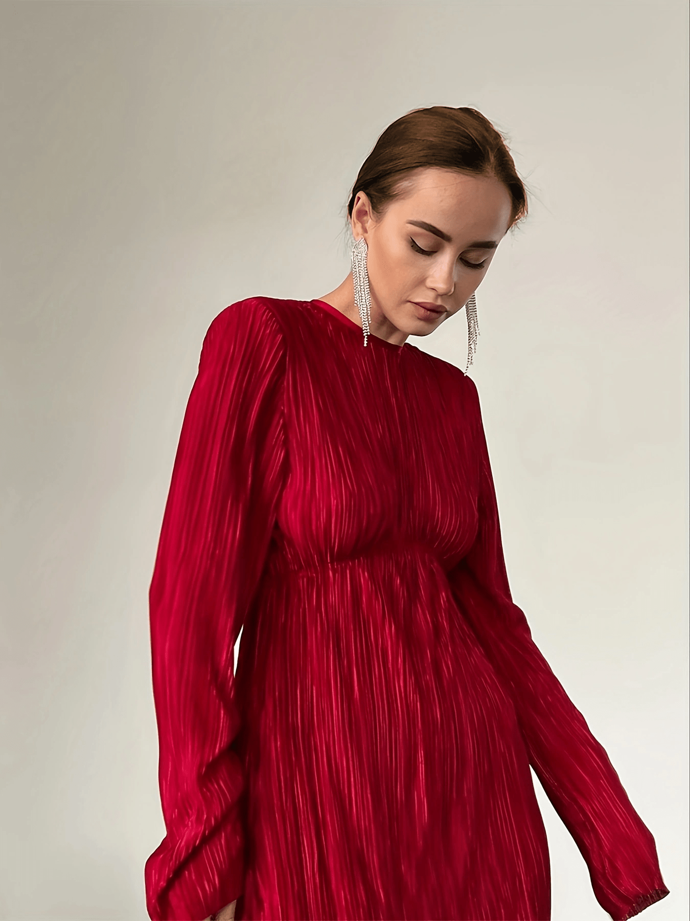 Robe Lela Rose En Tricot Texture - Manches Festonnées - Couleur Lime - Taille XS à XL