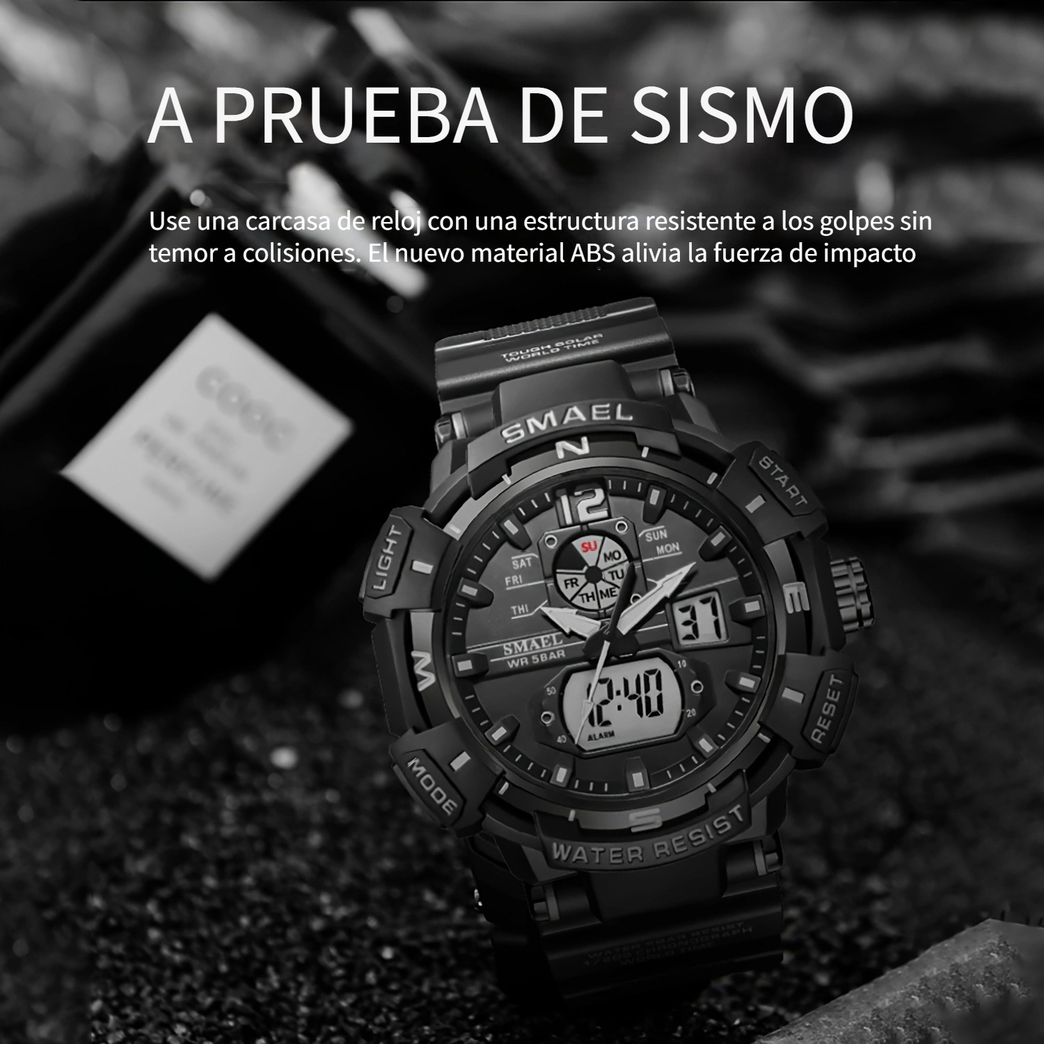 Reloj Deportivo Analogico para Hombre Militar LED Cronometro Pantalla  Tactico