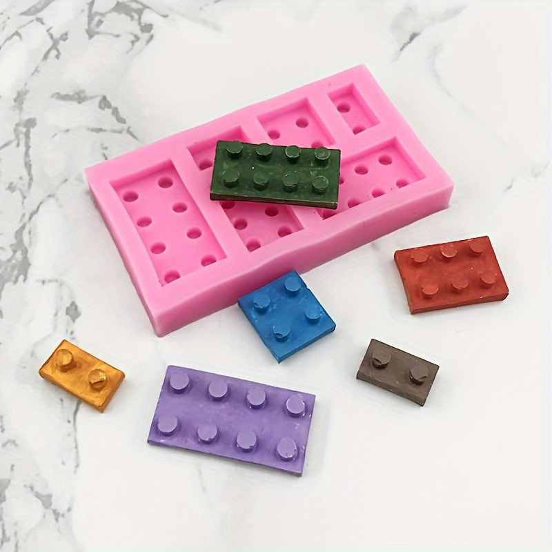 

1pc, New Building Block Silicone Mold Diy Game Theme Cake Decoration Chocolate Mold Building Block Baking Tool For Bakeshop