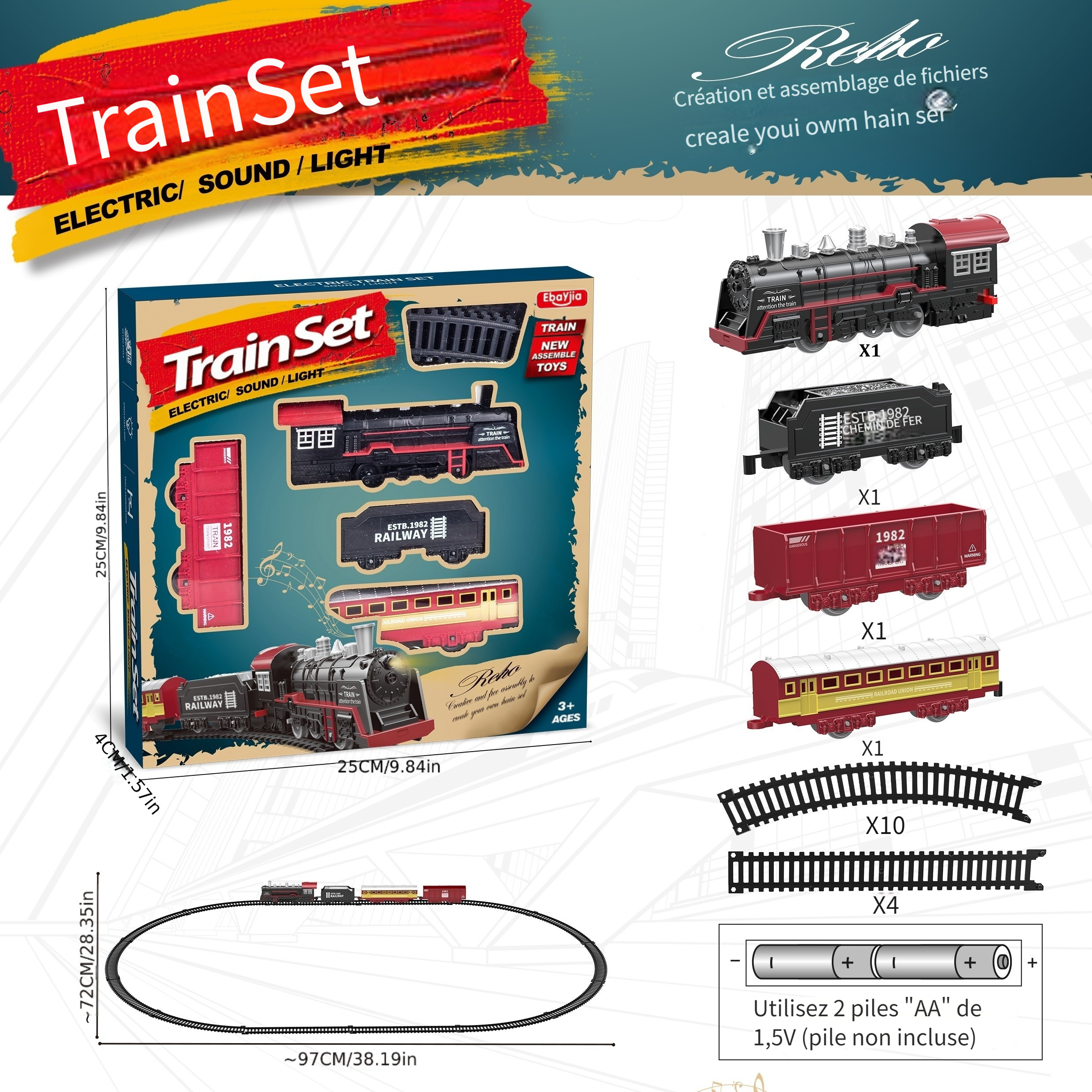 Noël Retro Train À Vapeur Rail Car Toy Pour Garçon, Modèle De Train À  Distance Haute Vitesse Simulé - Jouets Et Jeux - Temu