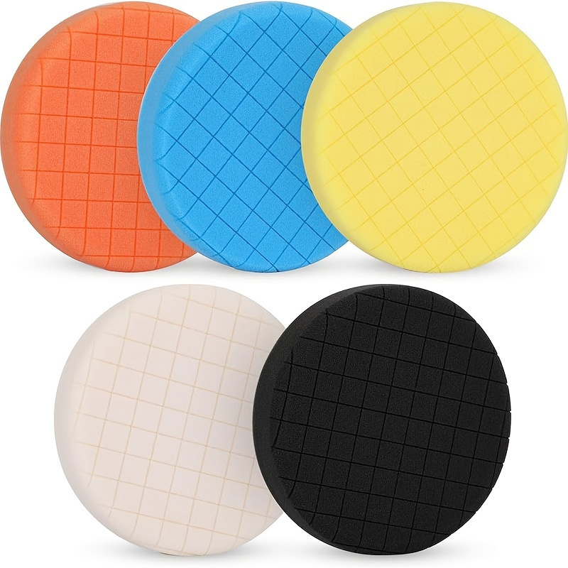 

5pcs 6 Inch Buffing Polishing Pads For 6 Inch Backing Plate, Compound Buffing Sponge Pads For Car Buffer Polisher Compounding, Polishing And Waxing