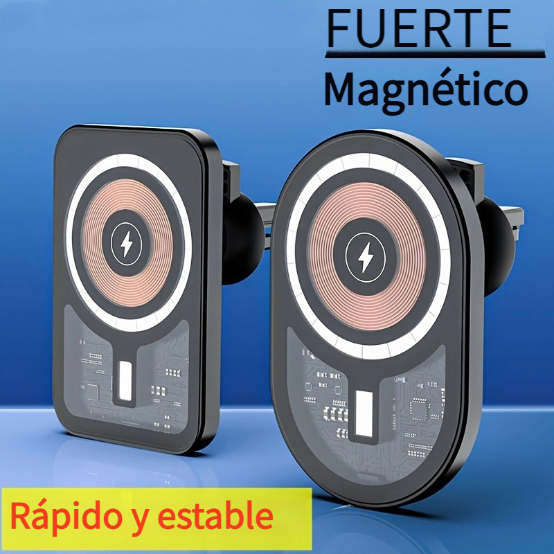 Soporte Magnético Teléfono Inalámbrico Cargador Coche - Temu Spain