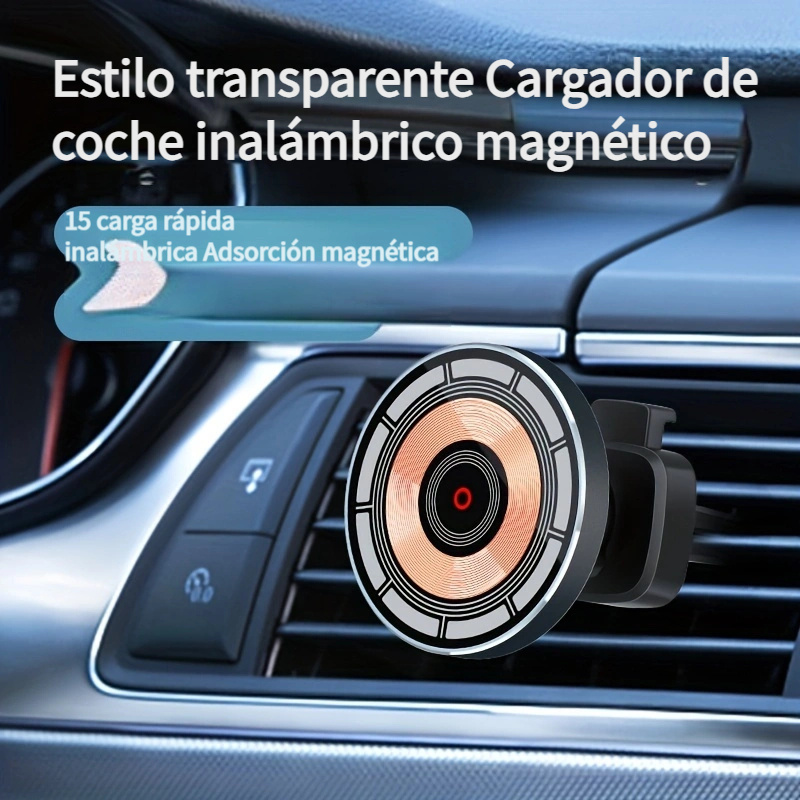 Cargador Inalámbrico Automóvil 2023: Soporte Magnético - Temu