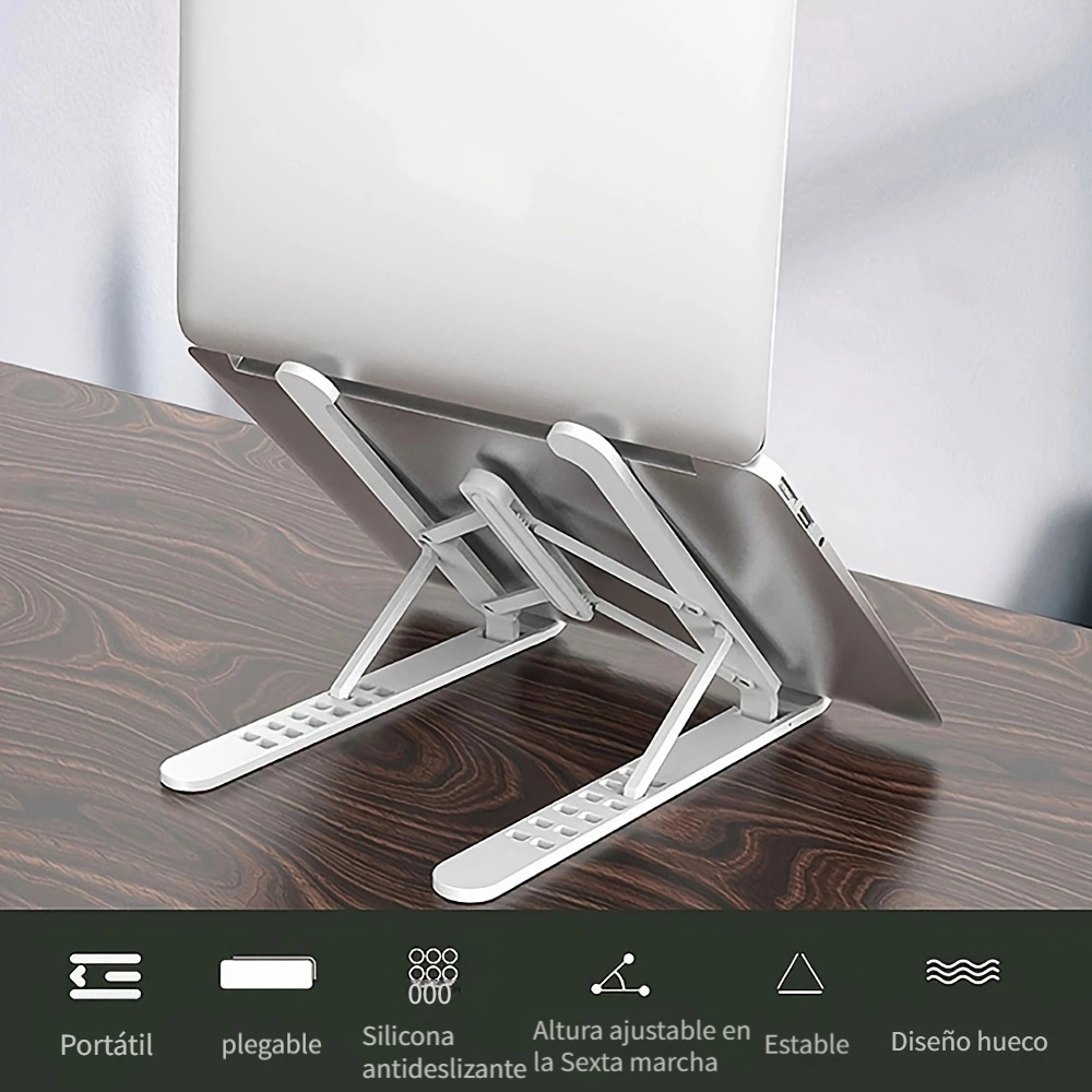 Soporte para laptop para cama, mesa portátil para laptop, mesa plegable  para laptop, altura ajustable con soporte para teléfono y alfombrilla para